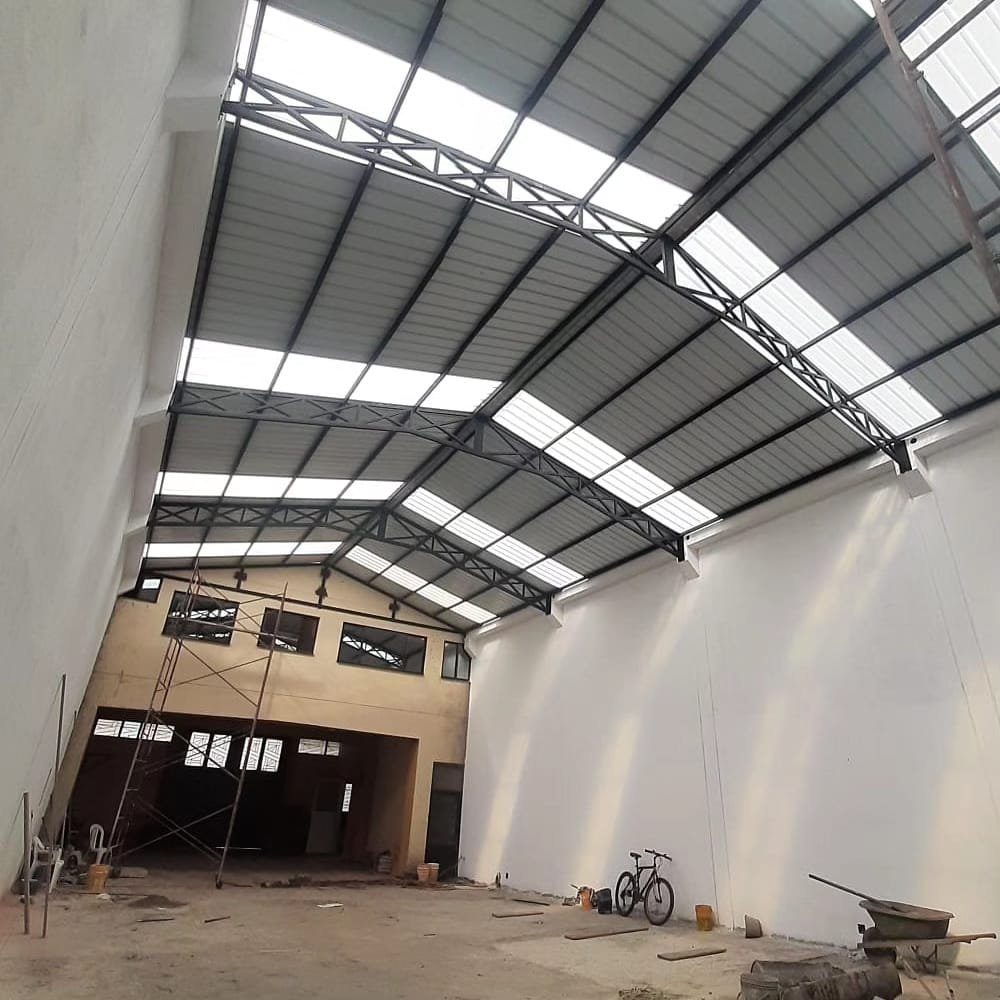 Cubierta industrial tipo nave con tragaluz